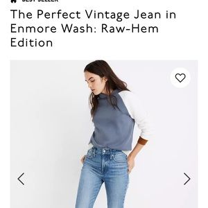 COPY - Madewell Perfect Vintage Jean - raw hem